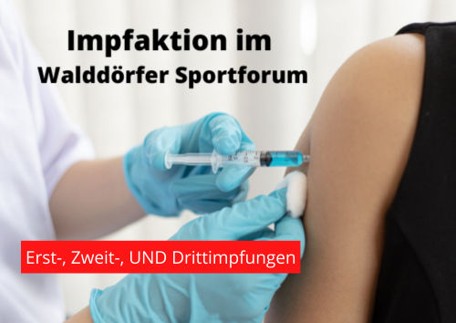 Impfaktion im Walddörfer Sportforum